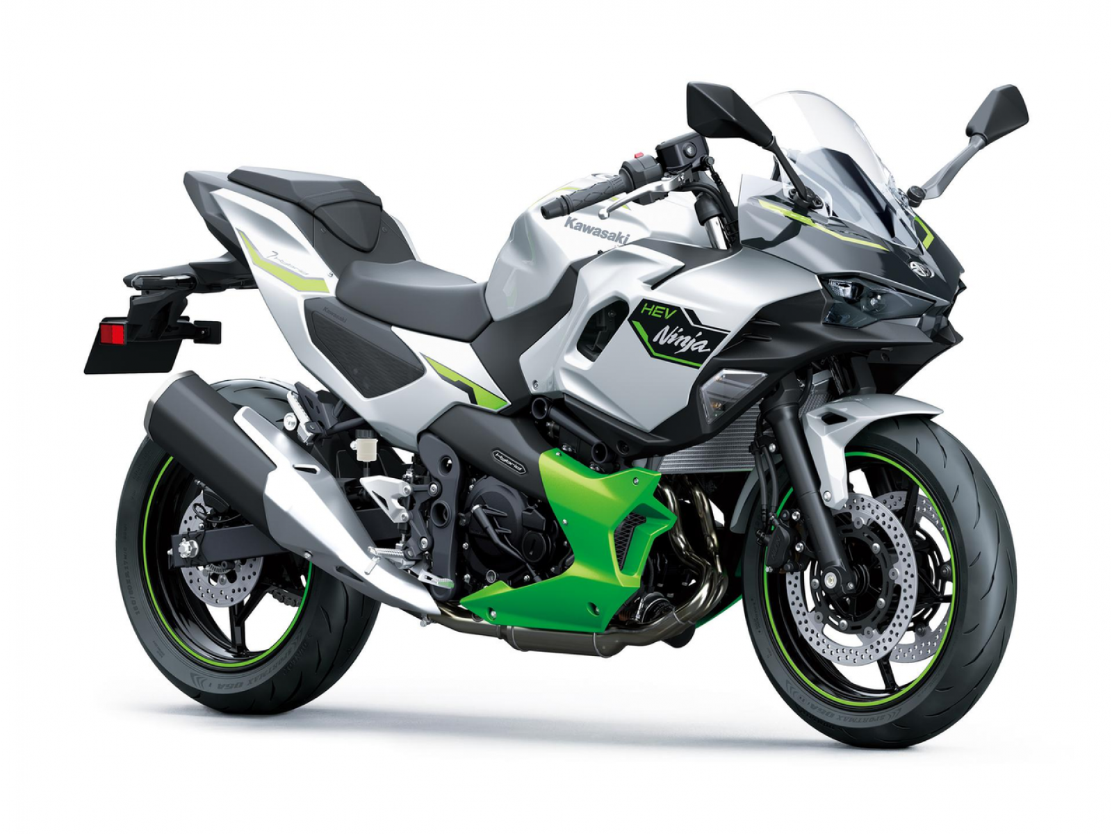 Мотоцикл KAWASAKI Ninja 7 Hybrid (Metallic Bright Silver / Metallic Matte Lime Green / Ebony) 2025